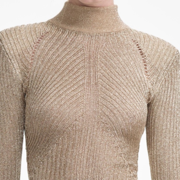 self-portrait Gold Lure Knit Top Size: Large - MSRP $365 - NWT - Picture 8 of 9